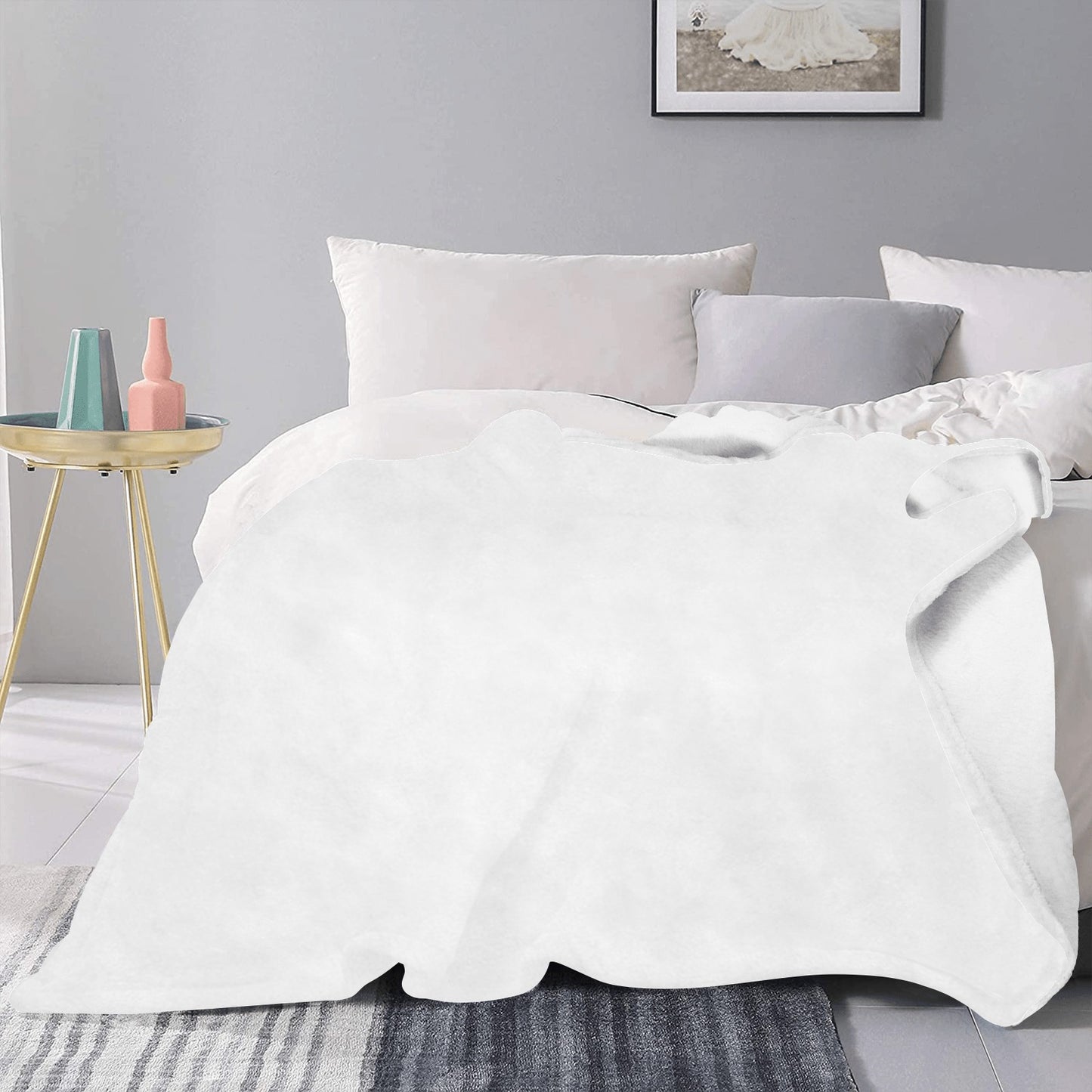 White Ultra-Soft Micro Fleece Blanket 30"x40"